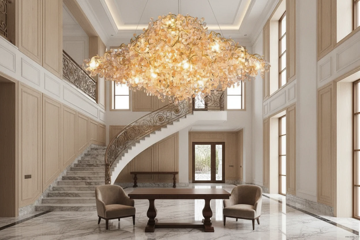 Coloured Glaze Flower — Bespoke Lighting Collection