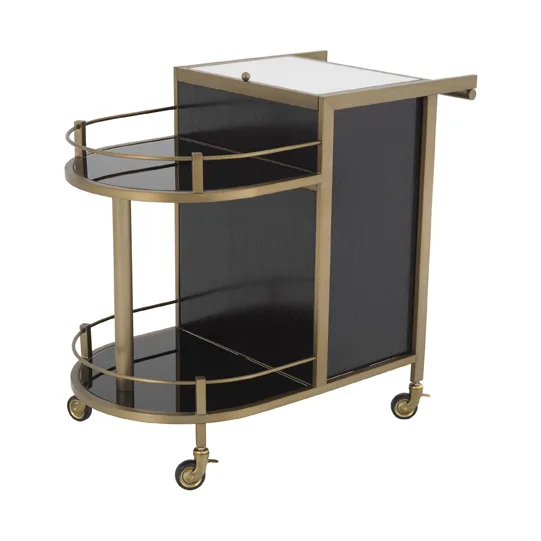 Luxury Gold Bar Cart Trolley – Modern Serving Edition