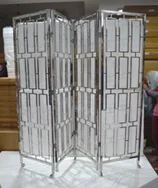 Modern Geometric Mirrored Room Divider