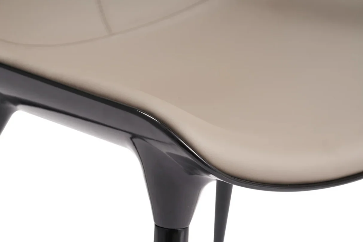 FURNITURE Dining Chairs DR1101253 in Fiberglass back + silicone leather seat bag — view 3