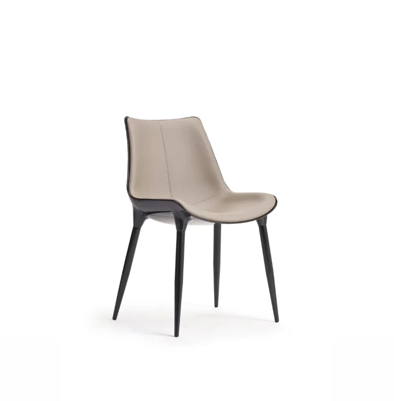 FURNITURE Dining Chairs DR1101253 in Fiberglass back + silicone leather seat bag — view 4