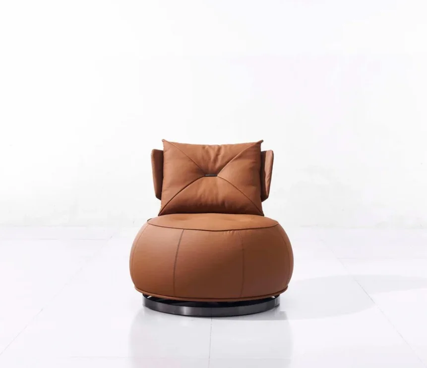Solaris - Luxury Designer Sofas & Lounges in Imported Italian first layer cattle skin + iron frame + sponge + stainless steel feet electroplated black titanium — luxury Sofas & Lounges — view 2