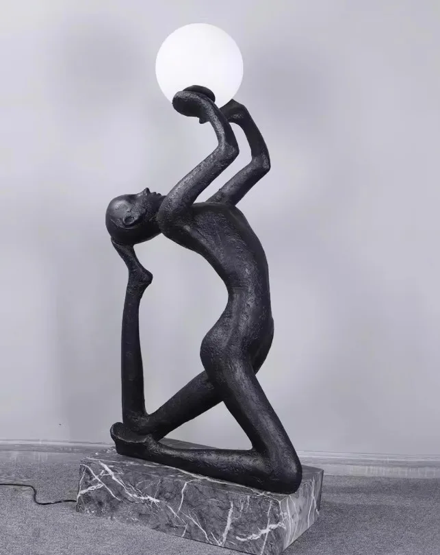 Azurite in FIBERGLASS/GLASS AND METAL BASE — luxury Sculpture Lights — view 2