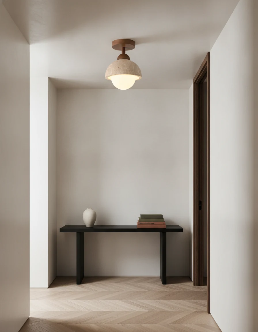Albite, Yellow onyx+wooden — luxury Ceiling Lights, alternate view
