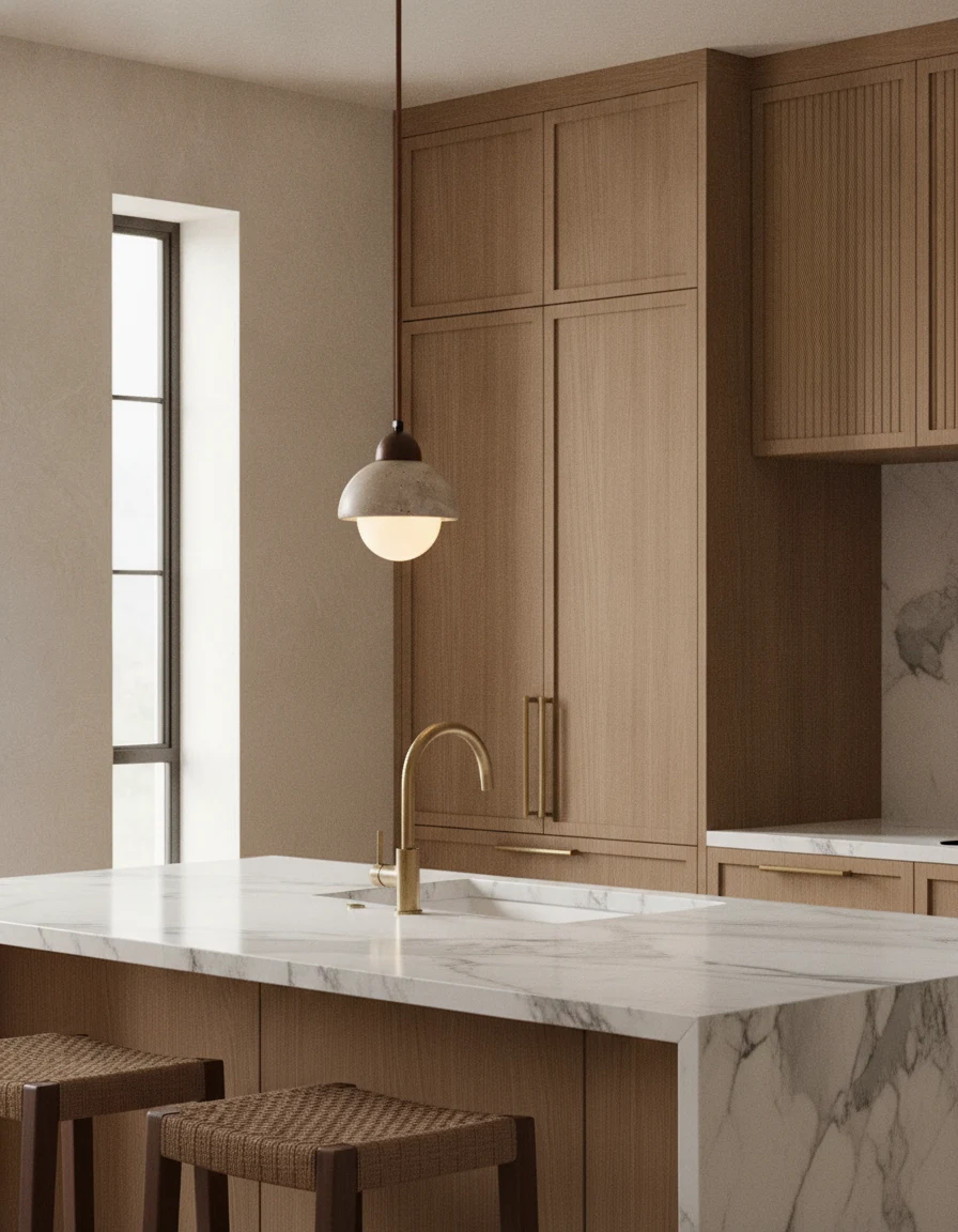 Bornite, Ice stone+wooden — luxury Pendants, alternate view