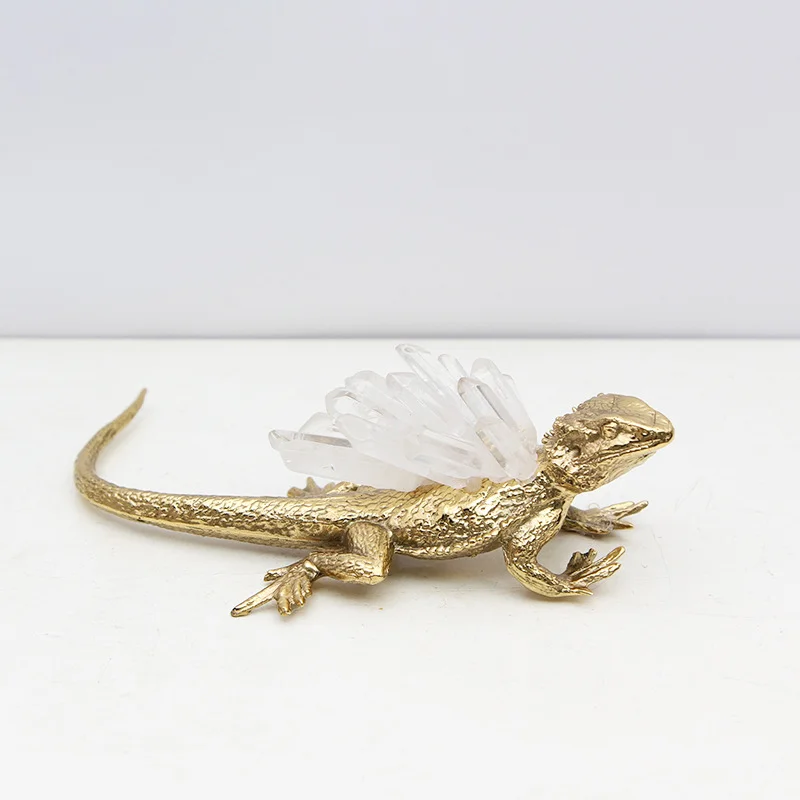 Cristallo Accents & Figurine, Brass + crystal stone, product view