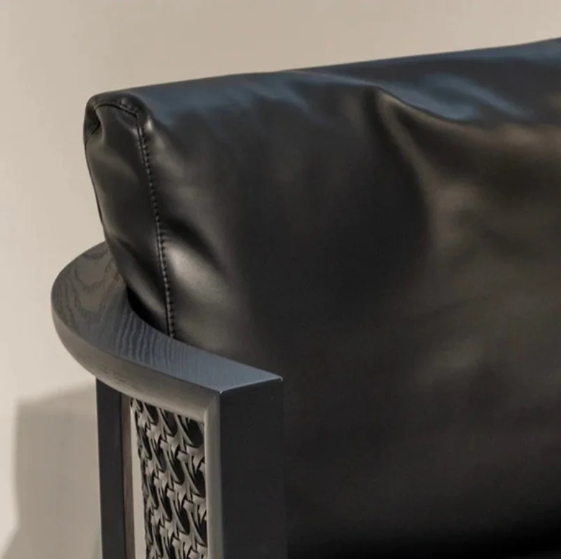 Alessandro in STAINLESS STEEL + LEATHER + WOOD — view 2