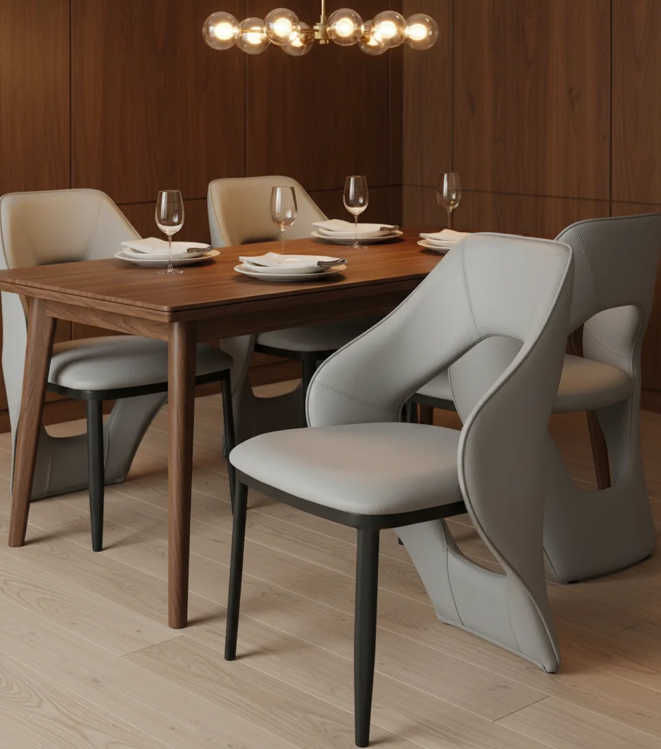 Aurelia Dining Chair - Light Grey And Grey