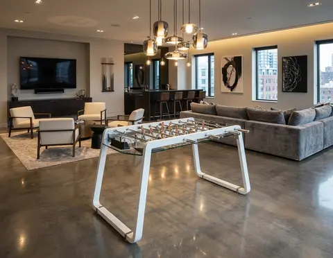 Luxury Modern Foosball Table – Ultra White Glass Edition alternate view