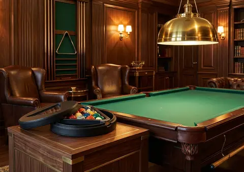 Luxury Leather & Stainless Steel Billiard Ball Rack – Designer Edition alternate view