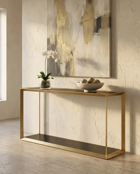Luxury Gold Console Table – Minimalist Frame Edition alternate view