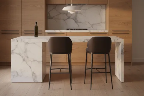 Elaris Bar Stool - Brown+black alternate view