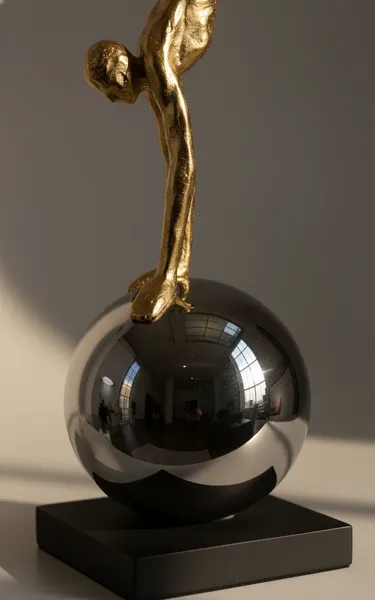 Yann in Metal and marble — luxury Corporate Gifts — view 3