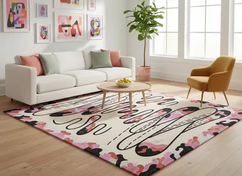 Roseus Graphica - Luxury Designer Carpet alternate view