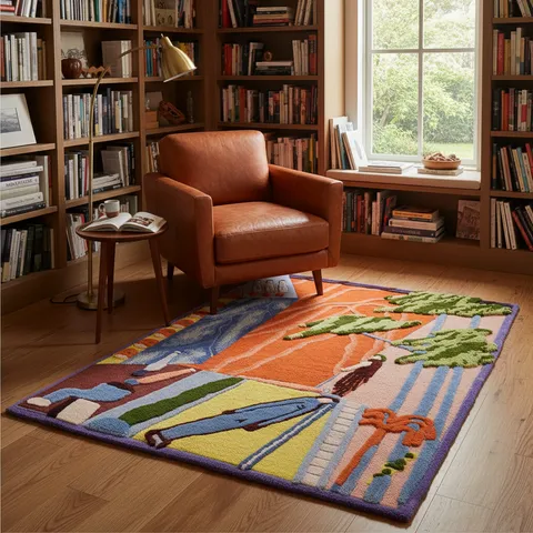 Chromatic Metropolis - Luxury Designer Carpet alternate view