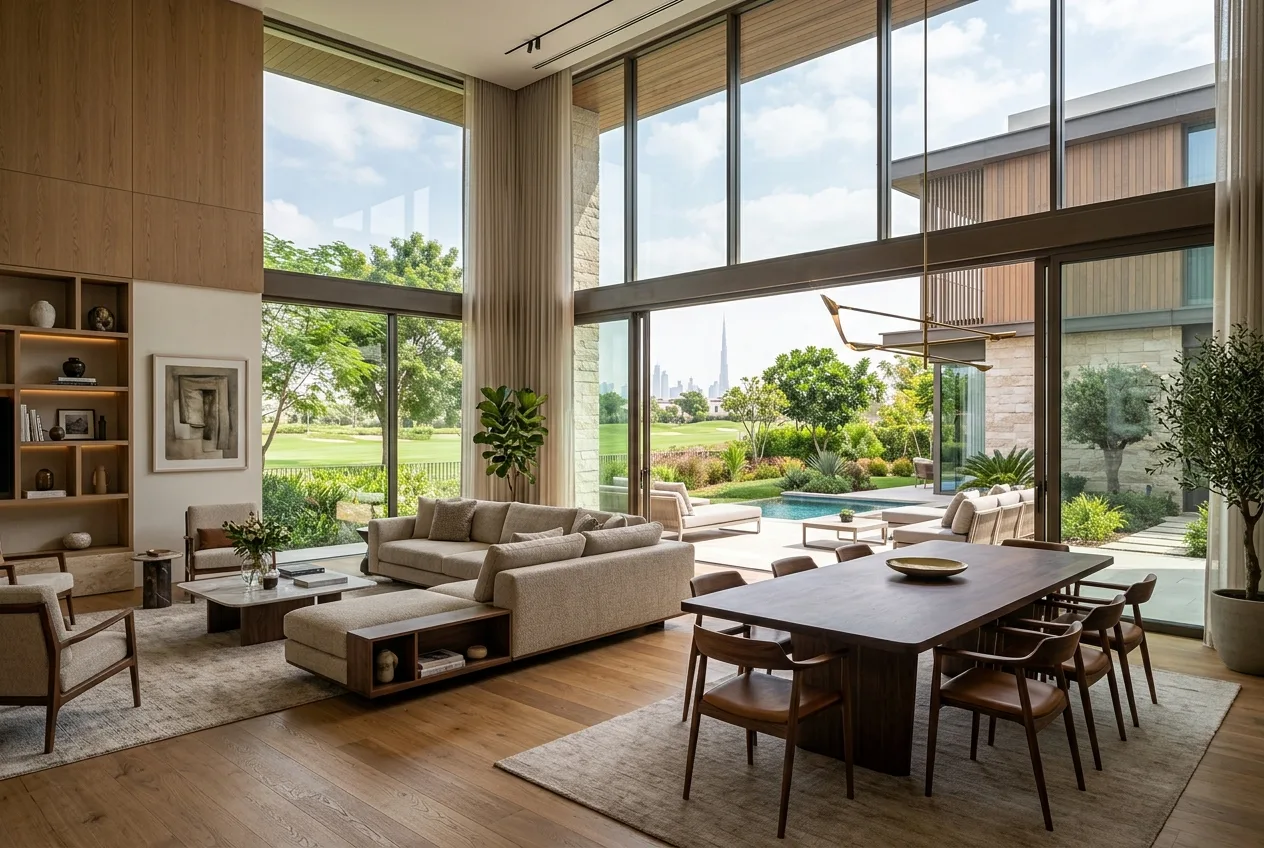 Illustrative interior planning image for Dubai Hills Estate; not evidence of a completed DESROCH project