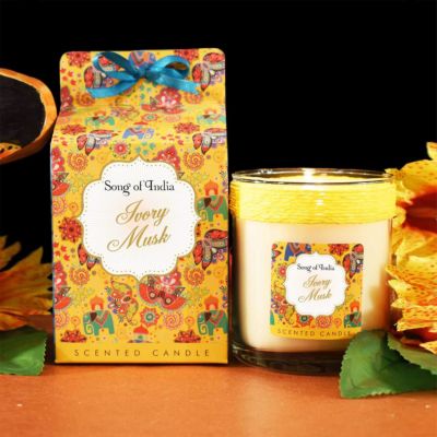 IVORY MUSK SCENTED WAX CANDLE