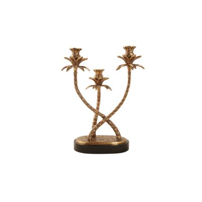 LAITON TREE LIKE CANDLE HOLDER ANTIQUE BRASS