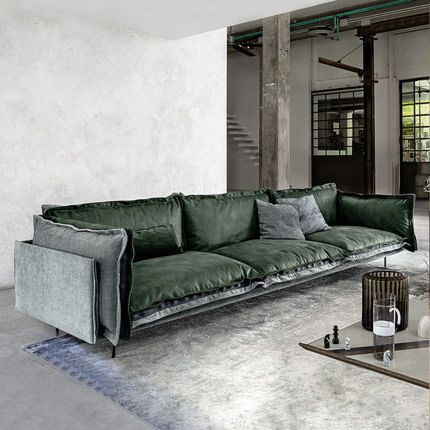 Big leather sale sofa