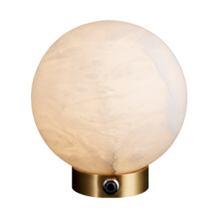 DESROCH DECORATIVE TABLE LAMP COPPER COLOR WITH WHITE MARBLE MODERN TABLE LAMPS