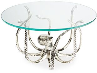 DESROCH DOMES & STANDS HOMEWARES INDOOR NICKELED PLATED CAKE STAND