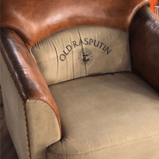 LUXURY STYLE LEATHER ARM CHAIR