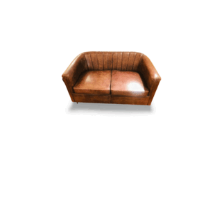 MODERN COVER LEATHER TWO SEATER SOFA