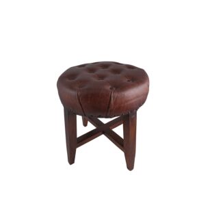 BUTTON TUFTED FOOT STOOL