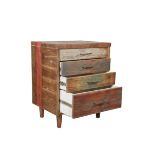 DISTRESSED WOODEN FINISHED INDUSTRIAL DRAWER
