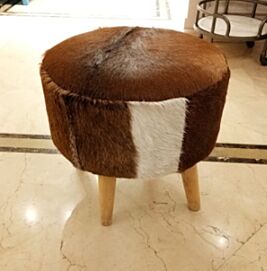 DESROCH AUTHENTIC HANDMADE STOOL AND POUF