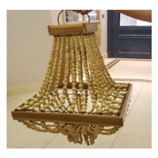 DESROCH DECORATIVE PENDANT LIGHT LIGHT BROWN BEAD PENDANTS