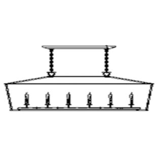 DESROCH DECORATIVE PENDANT LIGHT ARTISTIC RECTANGULAR PENDANT