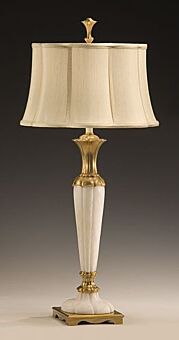 DESROCH DECORATIVE TABLE LAMP WHITE CLASSIC MARBLE TABLE LAMP