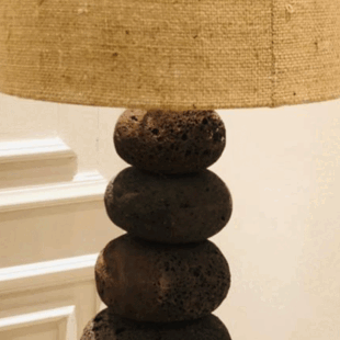 ROCK STACKED MODERN TRENDY TABLE LAMP