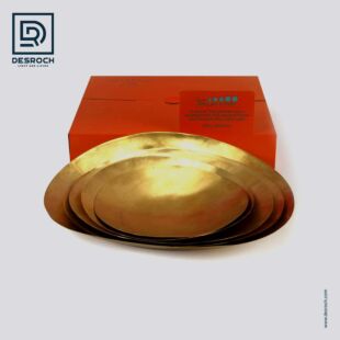 DESROCH DECOR BROWN PLATINA DECORATIVE PLATE DR2100160