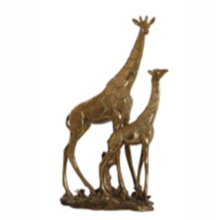 DESROCH DECOR BAMBOO VINTAGE DECORATIVE BRASS GIRAFEE DR2101562