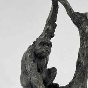 BRONZE SCULPTURE MONKEY FIGURINE