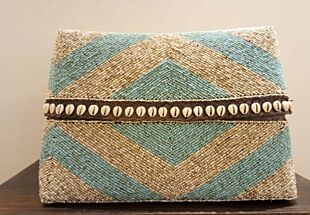 DESROCH DECOR IVORY&TEAL BAMBOO ACCENTS JEWEL BOX COLLECTION DR2102036