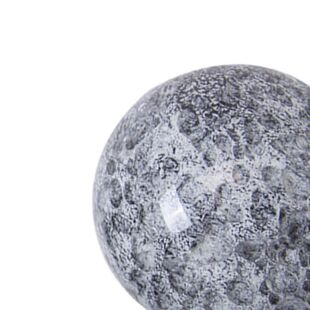 HAND MADE GREY GLASS BALL DECOR