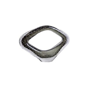 ELBOW GRAY GLASS DECORATIVE ORNAMENT