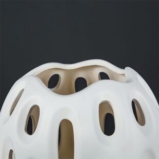 Ceramic white Big holes vase