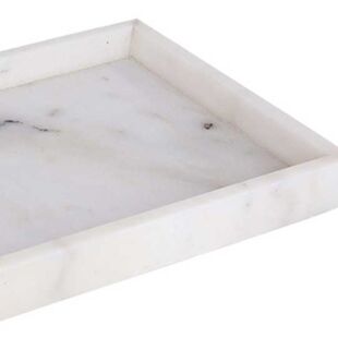 RECTANGLE WHITE MARBLE TRAY