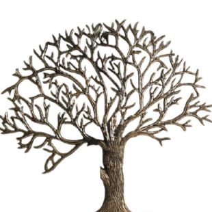 METAL TREE POWDER COATED BROWN WALL ART