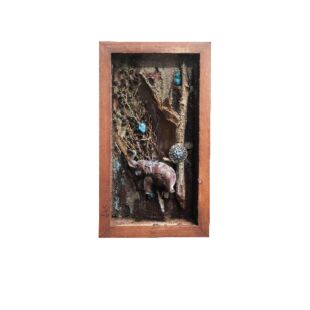 ANCIENT ELEPHANT DIMENSIONAL WALL HANGING