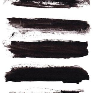 THICK HORIZONTAL LINE BLACK & WHITE ABSTRACT WALL ART
