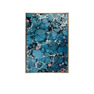BLUE ABSTRACT PAINTING ART WALL DECOR
