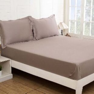 DESROCH ELEGANT COMFORT COTTON STANDARD SIMPLY TAUPE BED SHEET