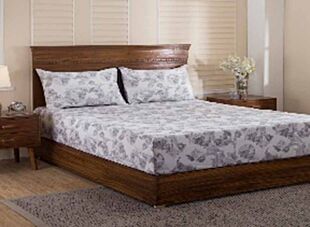 DESROCH GREY FINISH BEAUTIFUL BED SHEET