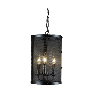 LUMILUCE AMERICANO PARROT E14x3 BLACK+ANTIQUE BRASS SUSPENDED LAMP
