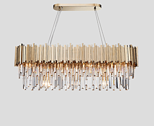 LUMILUCE MODERNO CLEVERFACE E14x5 GOLDEN+CLEAR SUSPENDED LAMP